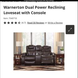 Reclining Loveseat With Console