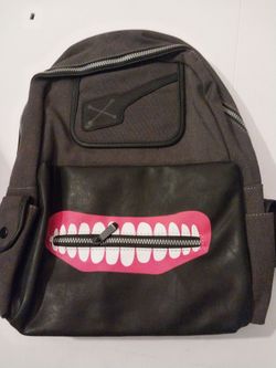 Dark Gray Novelty Teeth Backpack