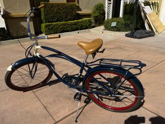 Beach Cruiser Bicycle Navy Blue