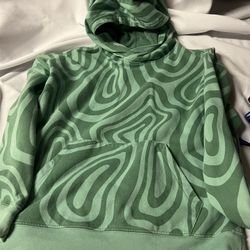 Boys Green Design Hoodie Sweater