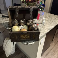 Decorative Treasure Box with Ornaments