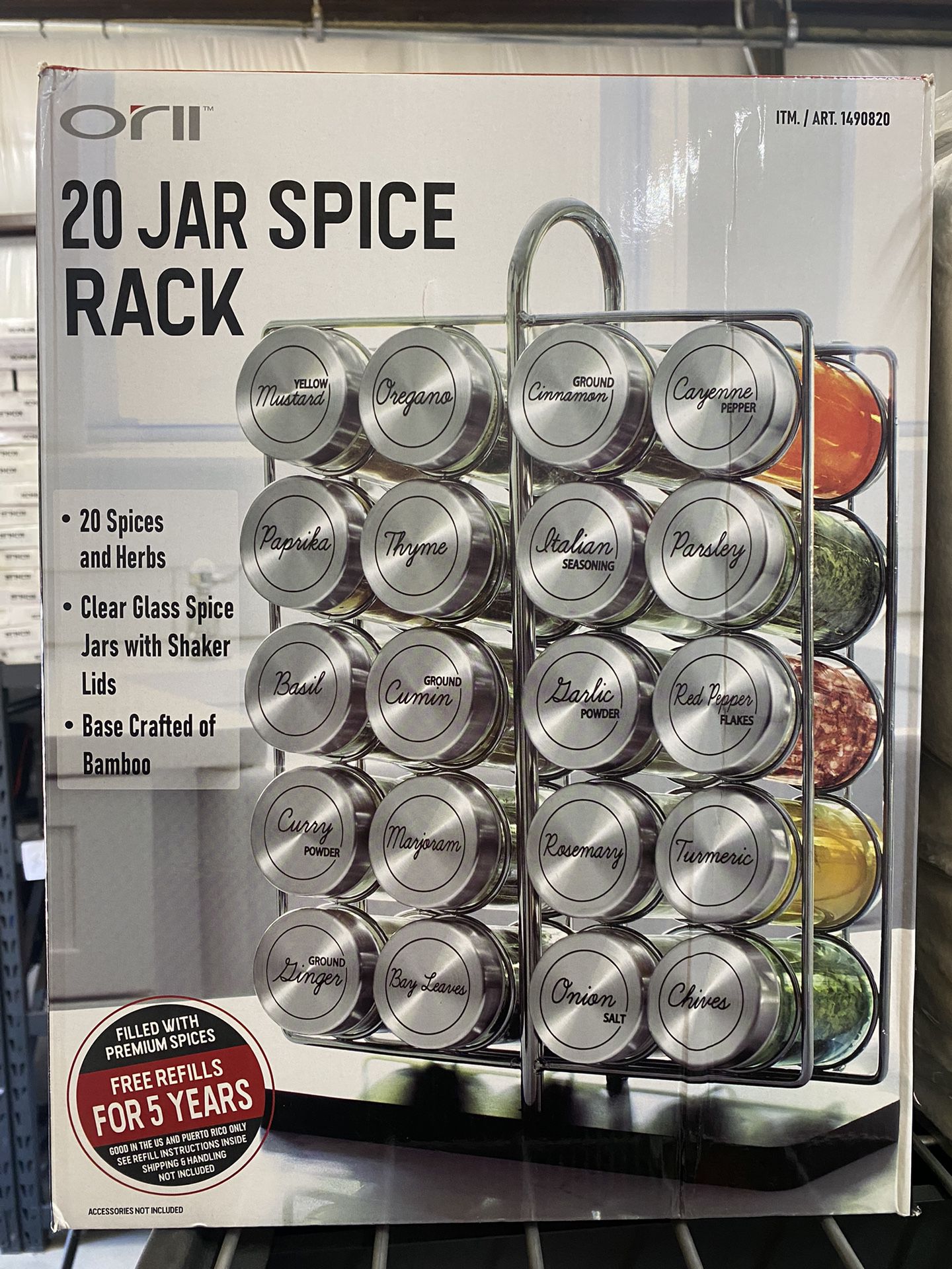 Orii 20 Jar Stainless Steel Wire Spice Rack