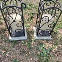 Candle Holder With Candle 