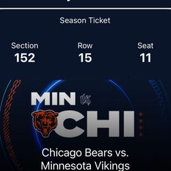 Bears Season Opener- Monday Night!!