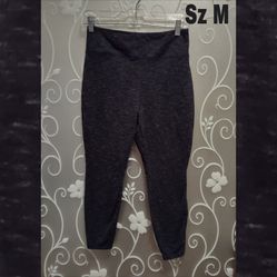 WOMENS GRAY PATTERNED  ATHLETIC LEGGINGS SIZE M
