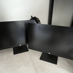 Dual Set  24-inch HP Monitors