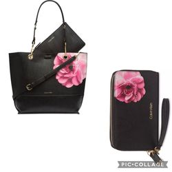 Calvin Klein Sonoma Floral Tote and a matching wristlet wallet