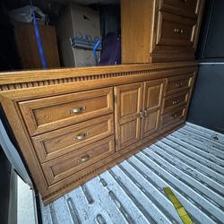 Wooden Dresser and Nightstands