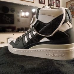Adidas Forum 84 High Tops Black Python Sneakers