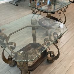 Two Side Tables For $80 Both Solid Iron Cast 