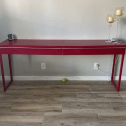 IKEA  Red Desk With Two Drawers