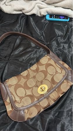 Vintage Coach Signature Canvas Shoulder Bag