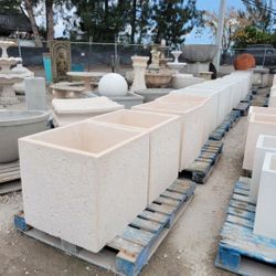 Concrete Square Planter / Cement Backyard Patio Pots Garden Planters