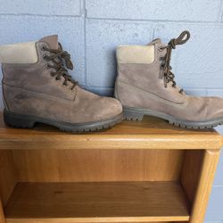 Timberland Men's 6-Inch Premium Leather Boots - Size 11, Wheat Nubuck