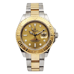 *2009 Men's Rolex 40mm Yacht-Master Two Tone 18K Yellow Gold / Stainless Steel Watch with Champagne Dial. (Pre-Owned Box/Paper 16623)