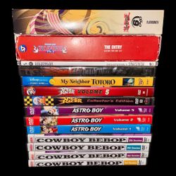 Anime DVDs Astro boy , cowboy bebop, speed racer , yugioh