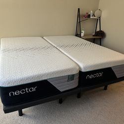 Like New Nectar Premier Hybrid Split King Mattress
