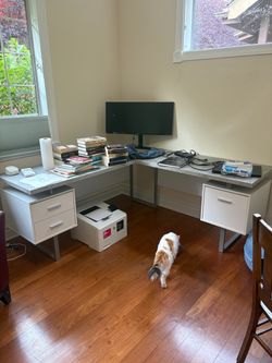 Large L-shaped desk for home or office
