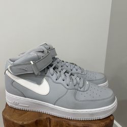 Size 12- Nike Air Force 1 '07 Mid Wolf Grey