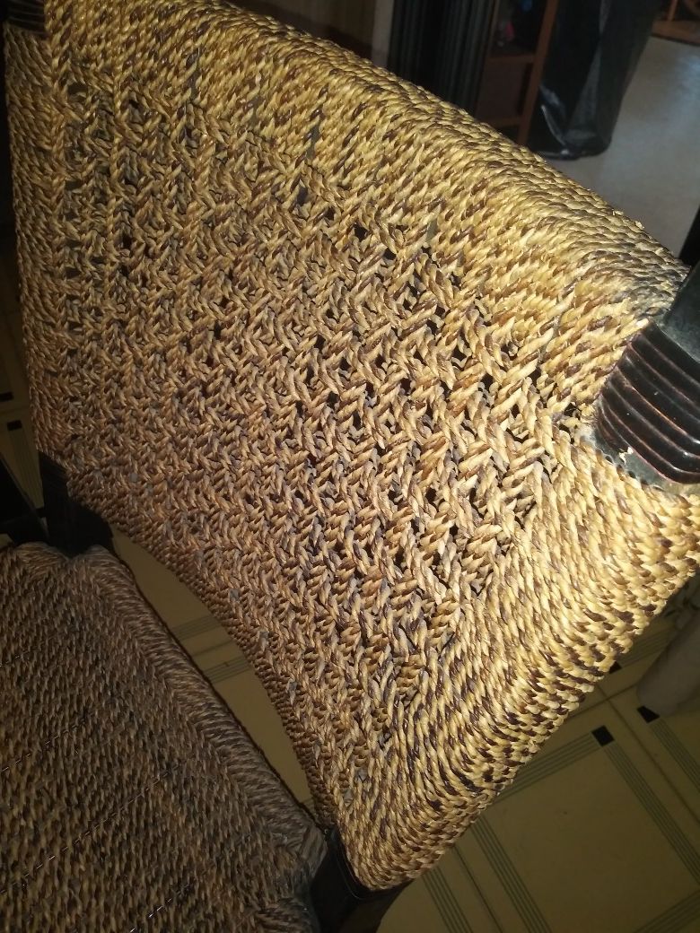 Rope braided chair set