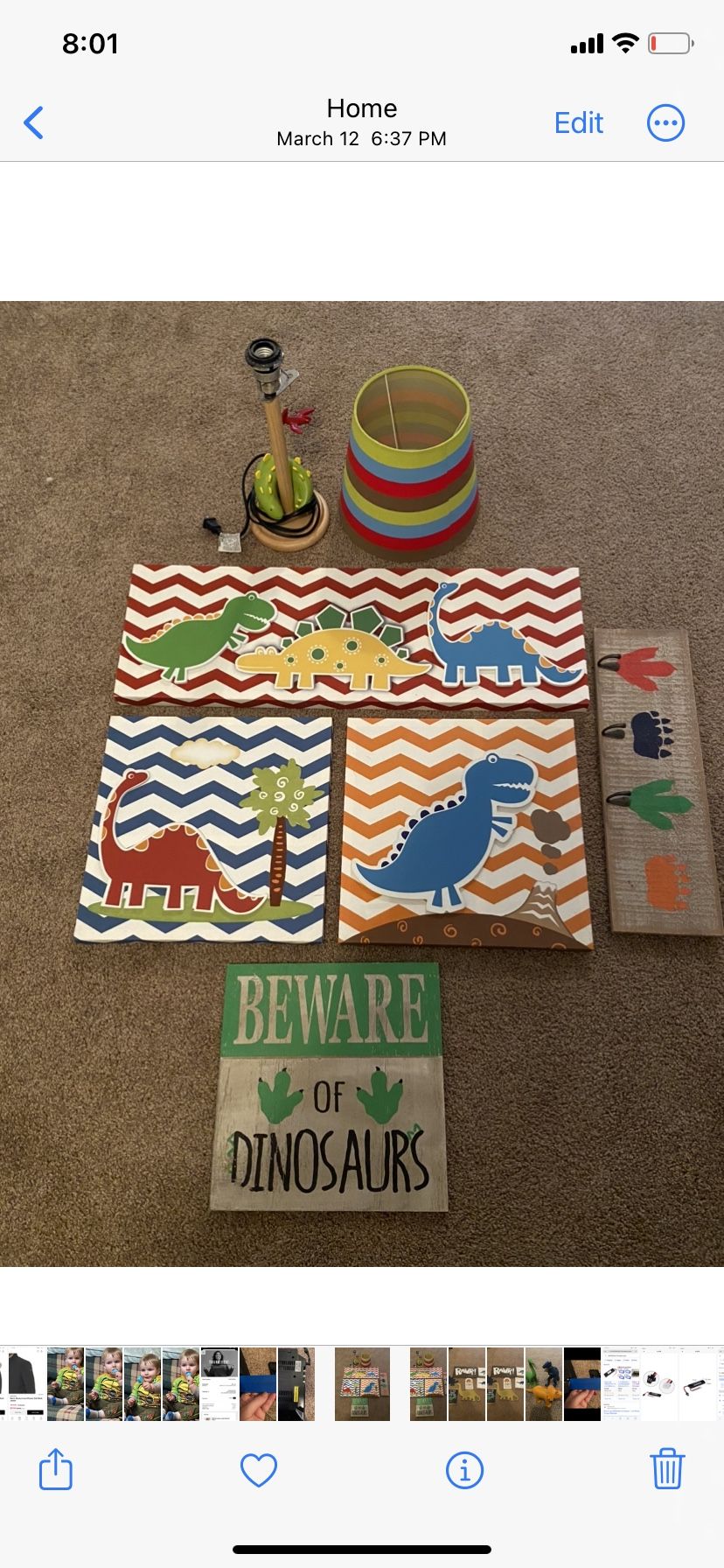 Dinosaur Decor And Dinosaur Lamp