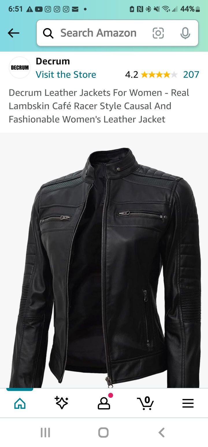 Cafe Lether Jacket Black