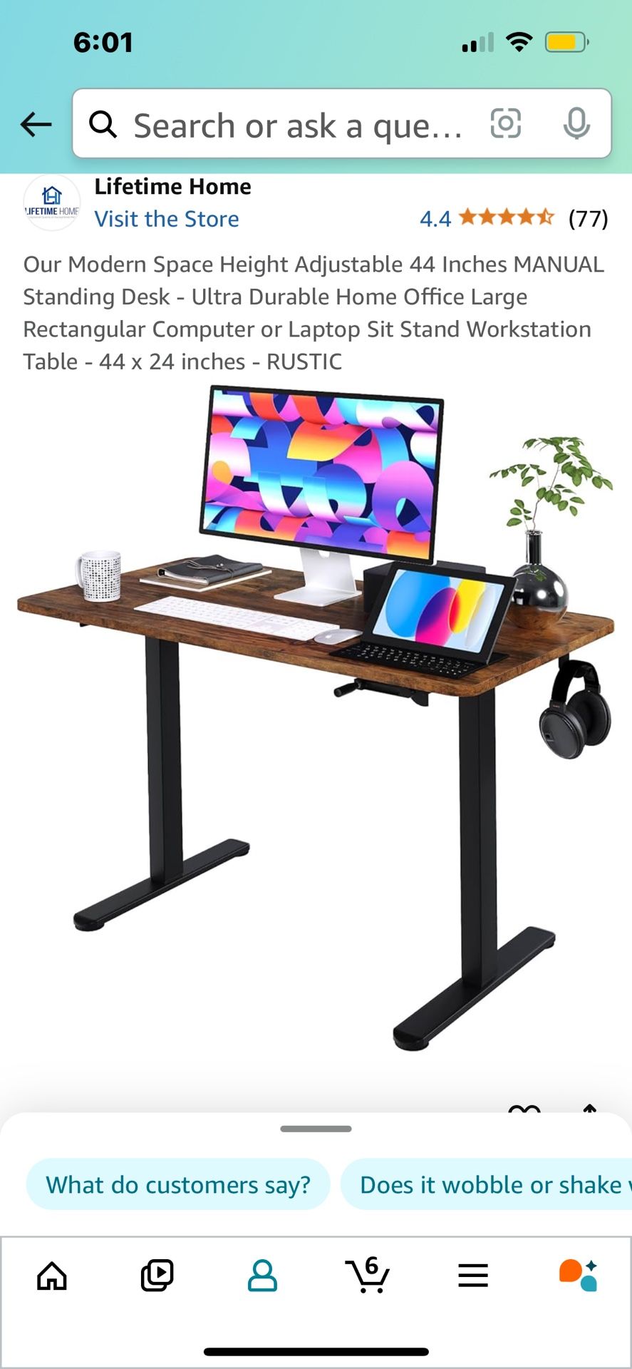 Standing Desk Ergonomic Adjustable Height