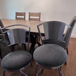 Four Really Nice Barstools And One Desk Chair