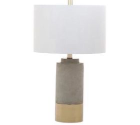 24" Bron Table Lamp Gray (Includes CFL Light Bulb) - Safavieh