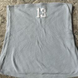 Light blue number holister tube top