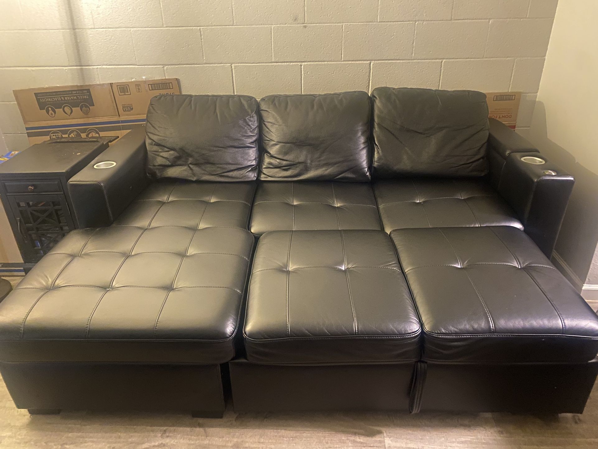 Sofa bed, Black, Queen Size 