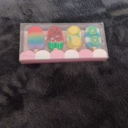 4 PC Cute Ice cream Earasers