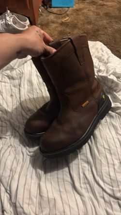 Size 9 men Herman Survivors Men's Bison Waterproof Steel Toe Work Boot,