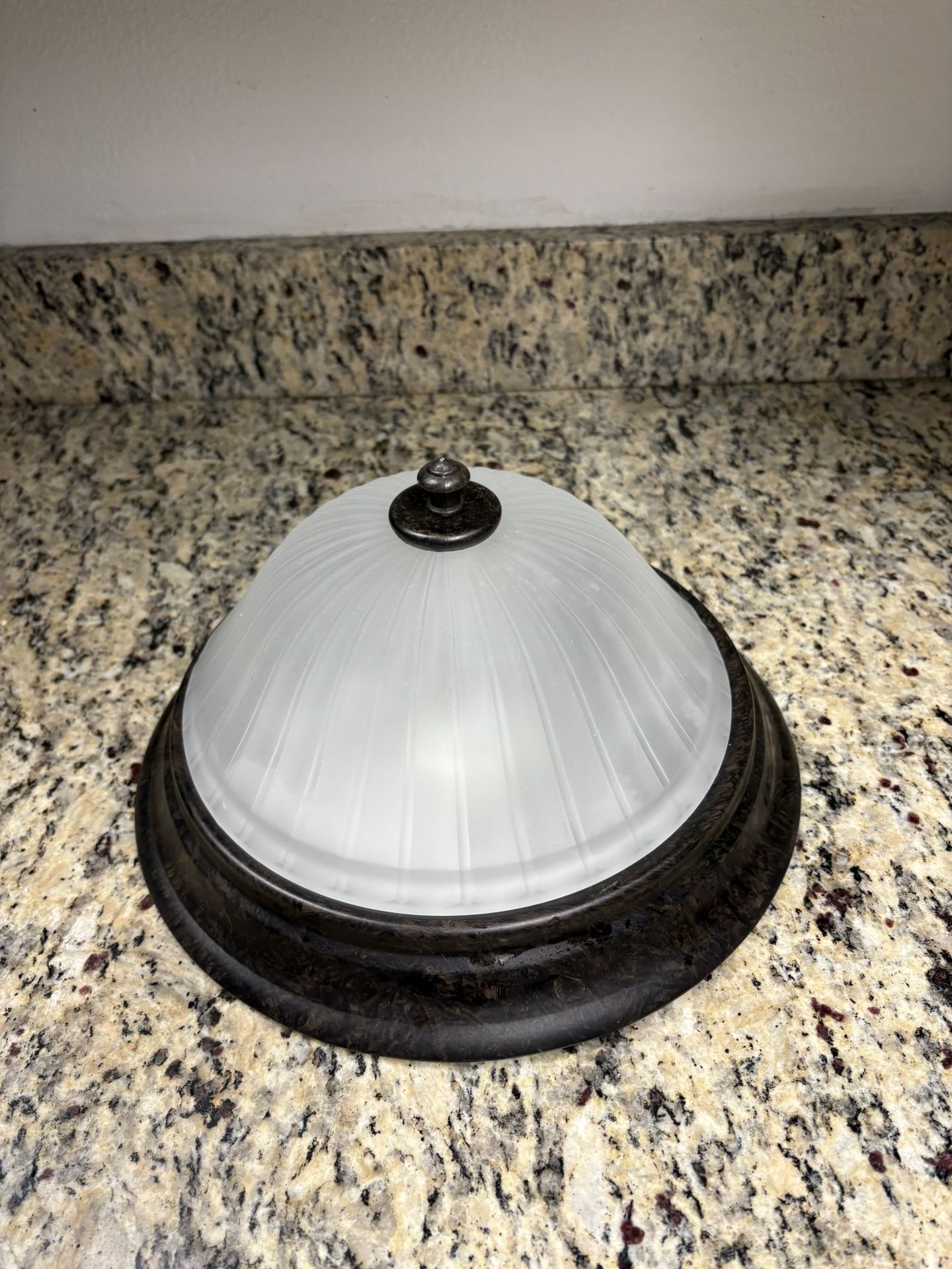 Mushroom Style Bronze Light Fixture