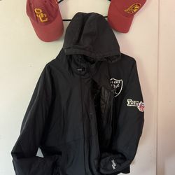 Vintage Raiders Jacket Hood Large