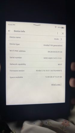 Kindle 11 generation