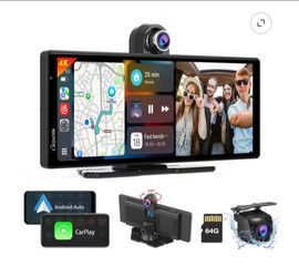 4k 3 channel Dash Cam with 9.3 inch Carplay / Android auto Screen Carpuride W903