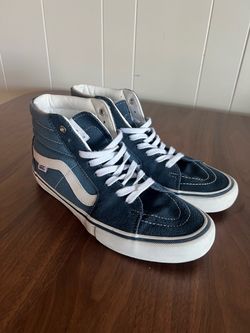 VANS Sk8-Hi High Top Lace-Up Sneakers Navy Black White Colorblock SIZE 10