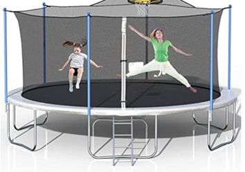 STARTOGOO 1000 LBS 16FT Trampoline for Adults, Outdoor Trampolines with Safety Enclosure Net