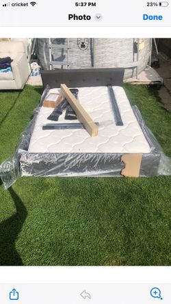 Bed frame and mattress