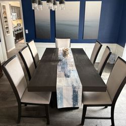 COSMOPOLITAN DINING SET with 2 leaves and 10 chairs $750 OBO