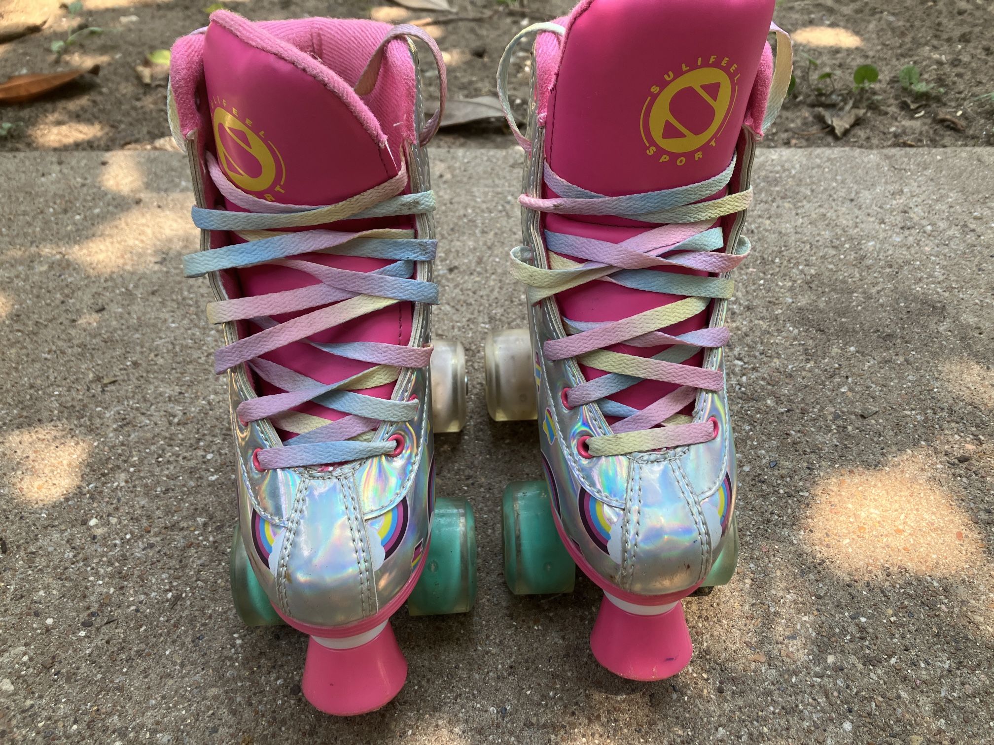 Rainbow Unicorn Roller Skates for Girls
