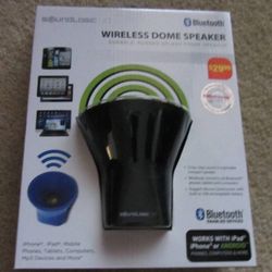 Sound logic Wireless Dome Speaker Bluetooth iPhone iPad Mobile Phones Tablets Computers MP3 - Black Color