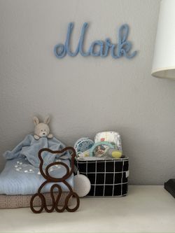 Handmade Wire Knitted Name Decor 