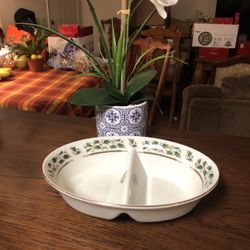 Home for the Hollidays DIVIDED VEGETABLE BOWL Beautiful Piece