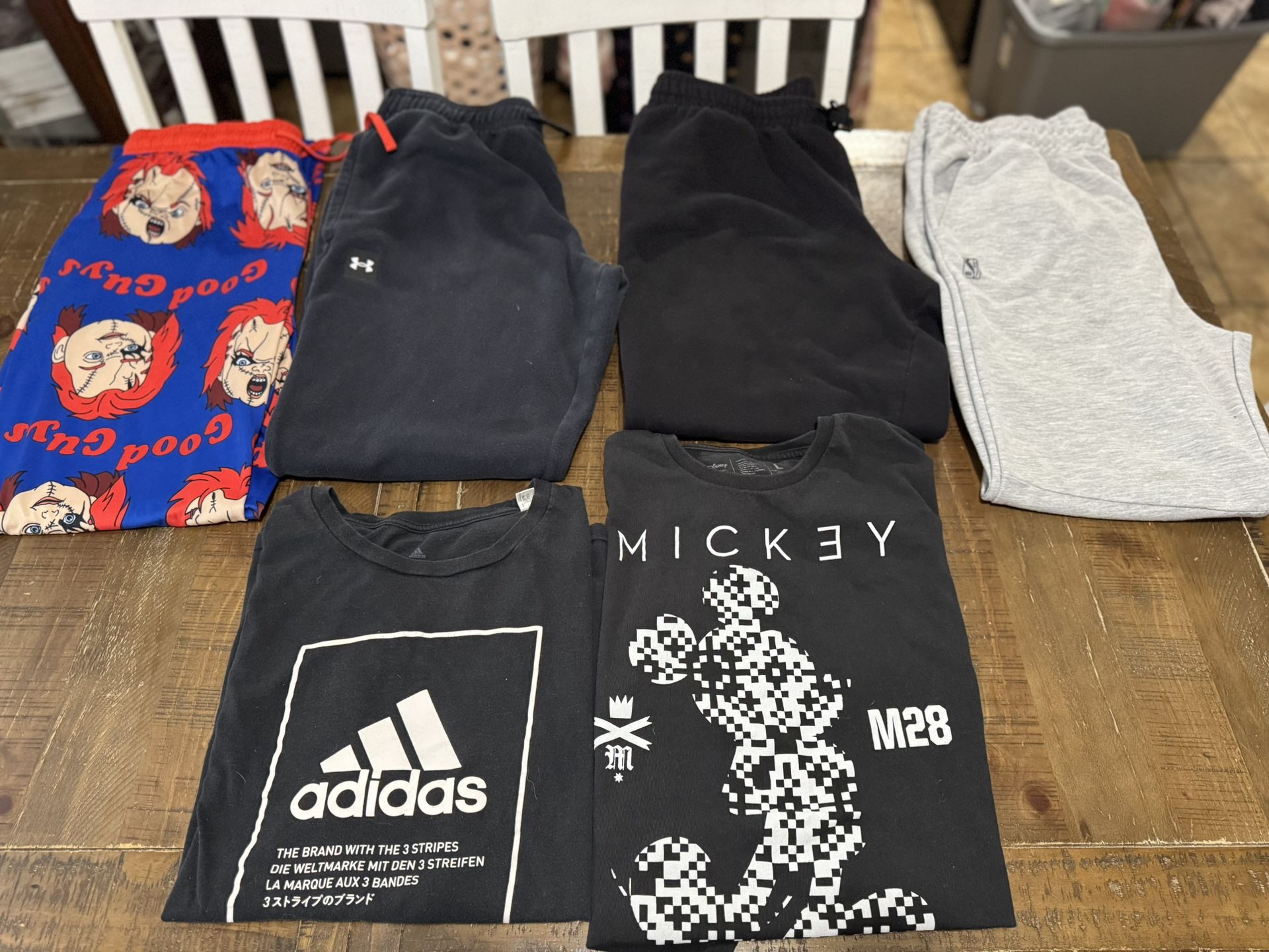 Under Armour, Nike, Tek Gear, NBA Men’s Joggers, Sleep Wear, Tshirts