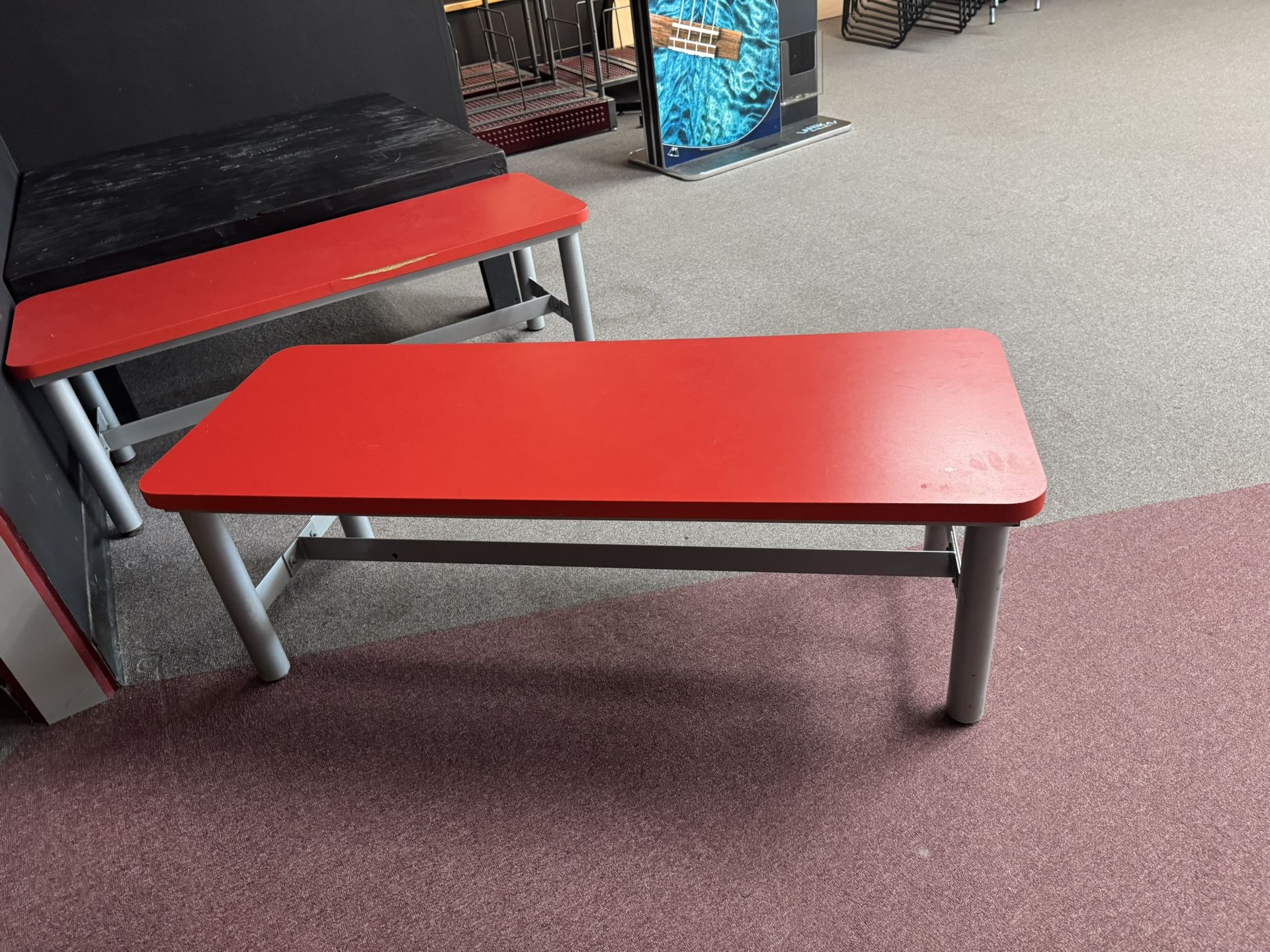 2 Red Benches