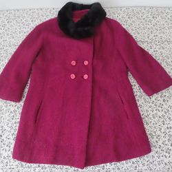 vintage rare 60s milady coat jacket fur collar no size (READ!!!!)