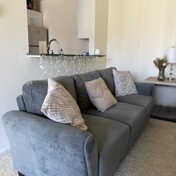 Slate Blue Couch And Chair Set