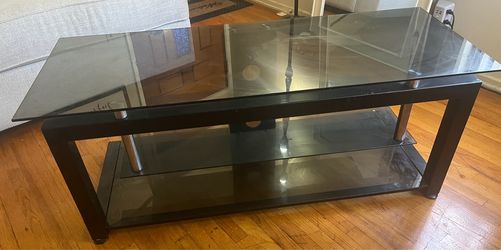Modern Glass Black TV Stand